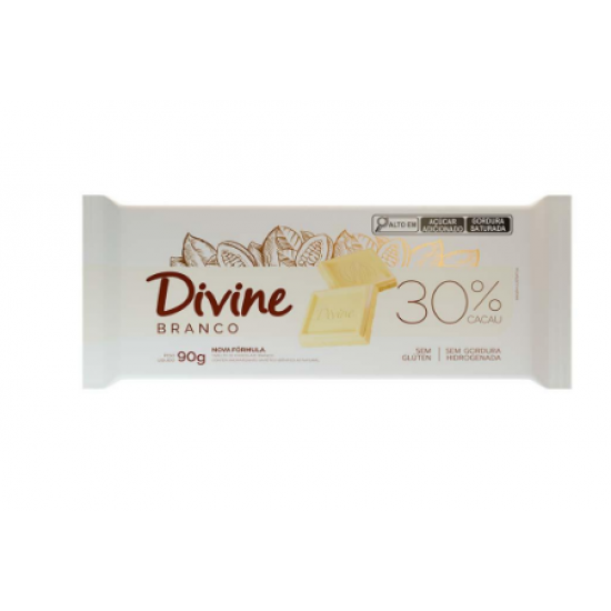 TABLETE CHOCOLATE BRANCO 90G - DIVINE SCHAR