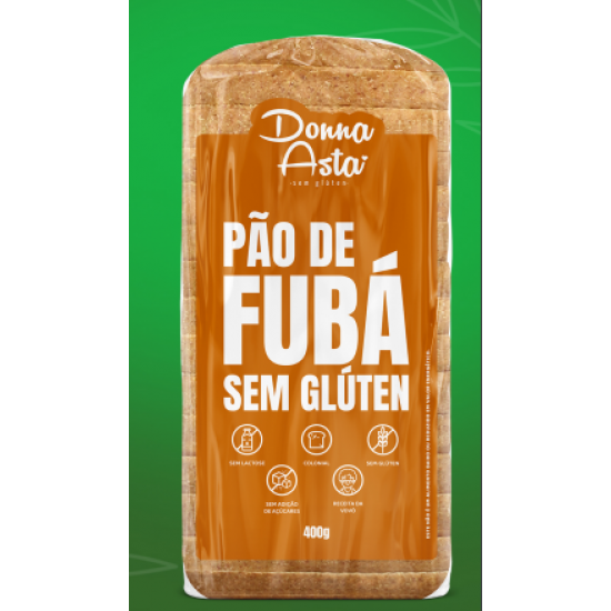 PÃO DE FUBÁ SEM GLÚTEN FRESCO 400g