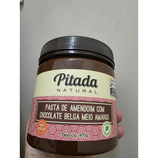 PITADA NATURAL PASTA DE AMENDOIM COM CHOCOLATE BELGA MEIO AMARGO 470G PITADA NATURAL PASTA DE AMENDOIM COM CHOCOLATE BELGA MEIO AMARGO 470G