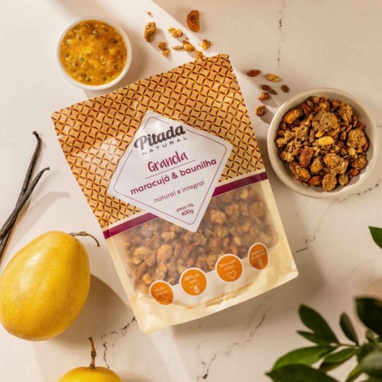 PITADA NATURAL GRANOLA MARACUJÁ E BAUNILHA NATURAL E INTEGRAL 400G PITADA NATURAL GRANOLA MARACUJÁ E BAUNILHA NATURAL E INTEGRAL 400G