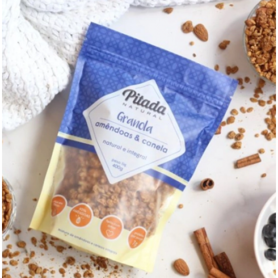 PITADA NATURAL GRANOLA DE AMÊNDOAS COM CANELA 400G