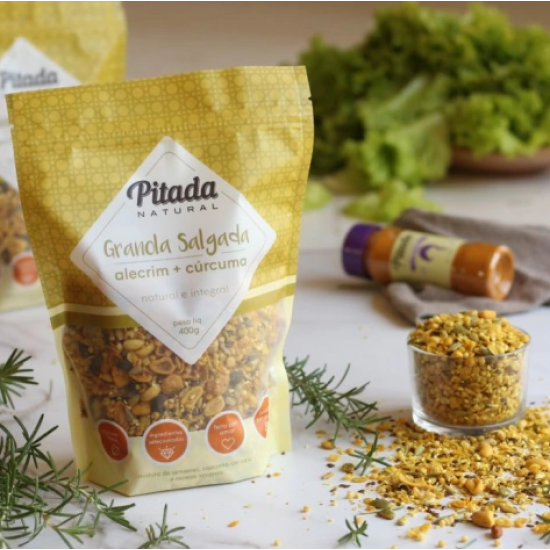 PITADA NATURAL GRANOLA SALGADA - ALECRIM & CÚRCUMA - 400G