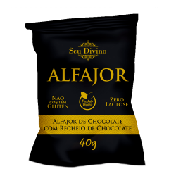 Alfajor Chocolate com Avelã com Recheio e Cobertura sabor