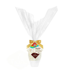 OVO DE PÁSCOA CHOCOLATE BRANCO LINGUINHA COM CONFEITOS COLORIDOS 200g