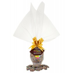 OVO DE PÁSCOA CHOCOLATE 56% CACAU PASTILHAS COLORIDAS 200g